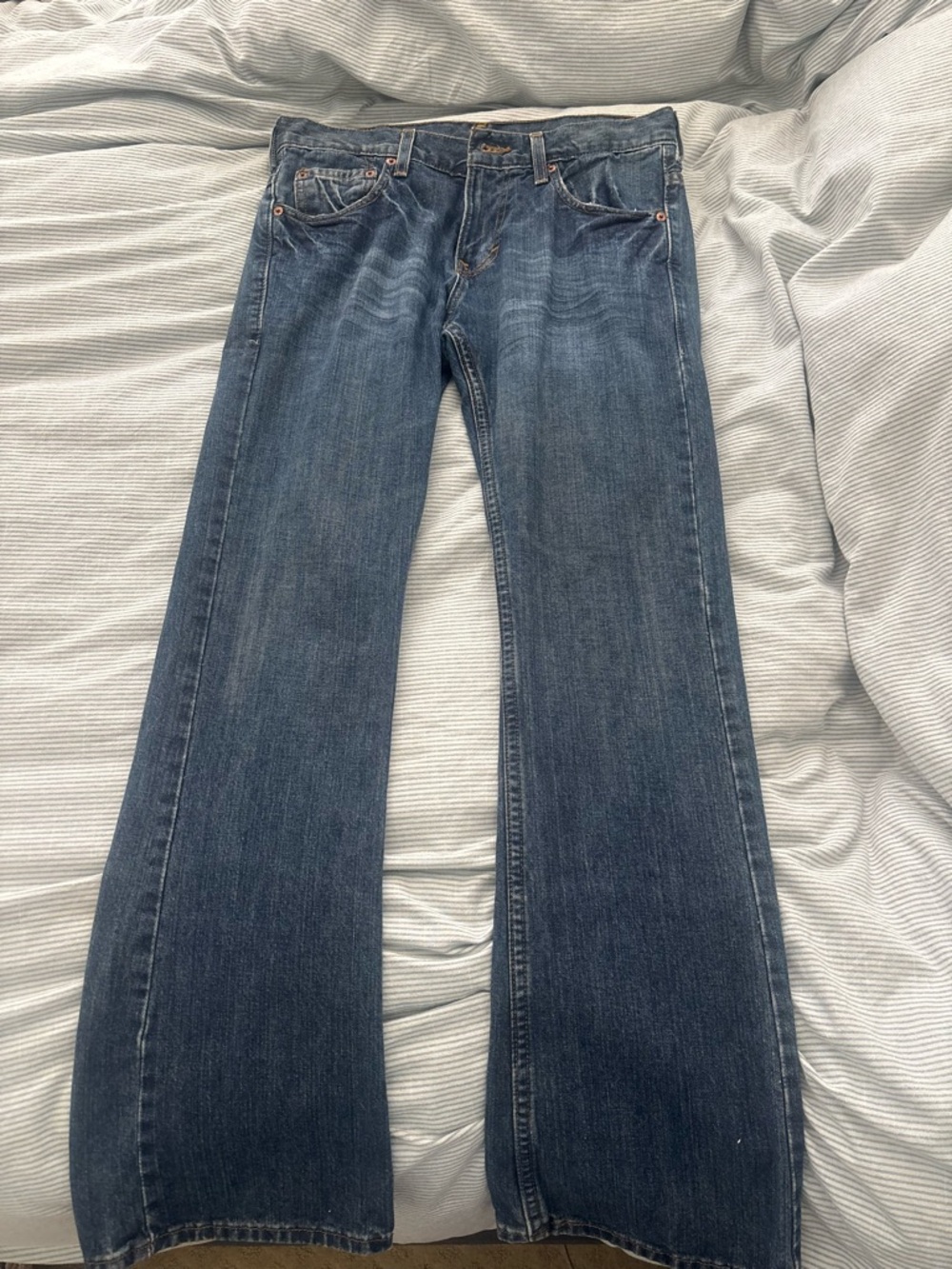 Levi's Dark Blue Flared Slim Boot Women's Jeans